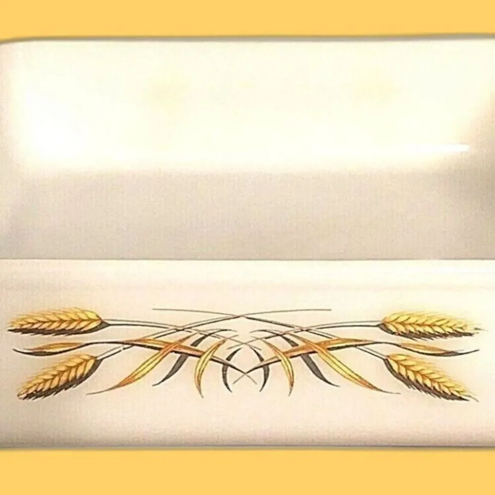 Fire King Square Baking Dish Golden Wheat #452 8